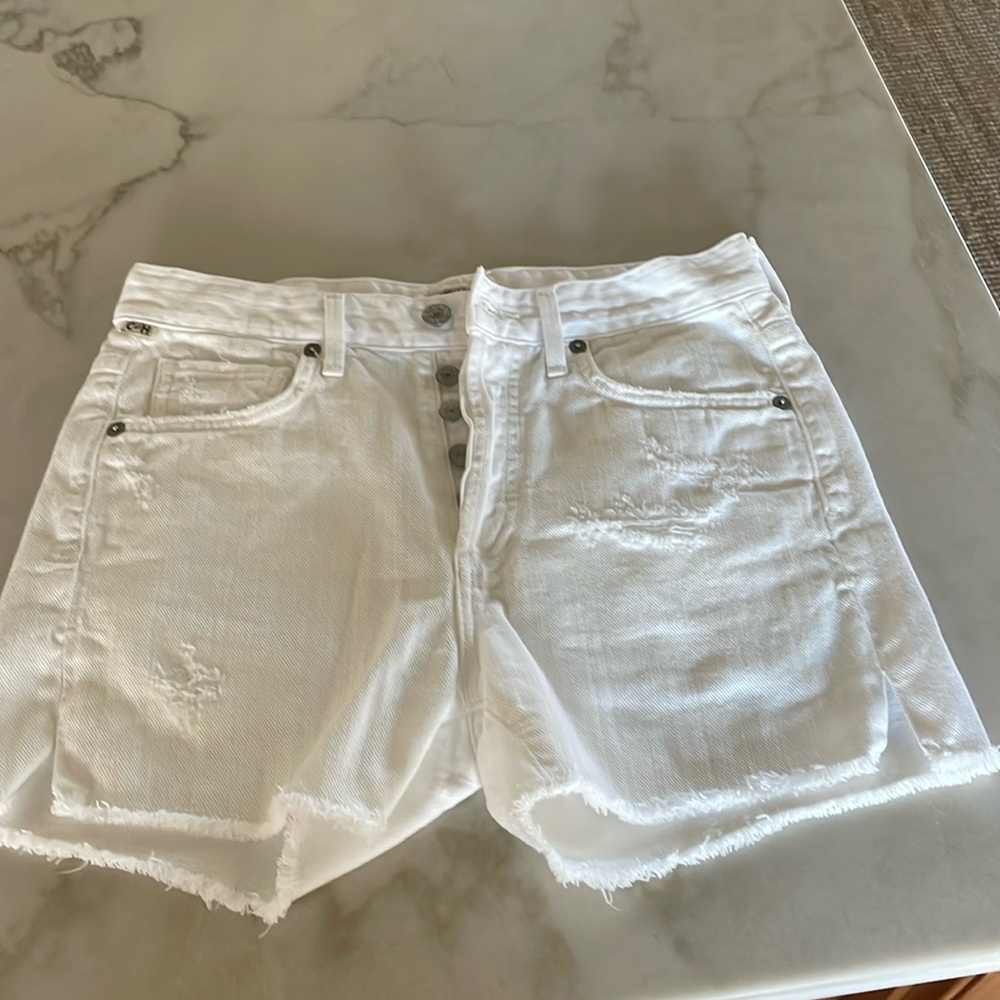 Citizens of Humanity white denim cutoffs size 23